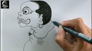 CARA GAMBAR BAGONG TRENING ABANG GERAK VIDEO LAMBAT MUDAH DI IKUTI UNTUK PEMULA TUTORIAL MENGGAMBAR