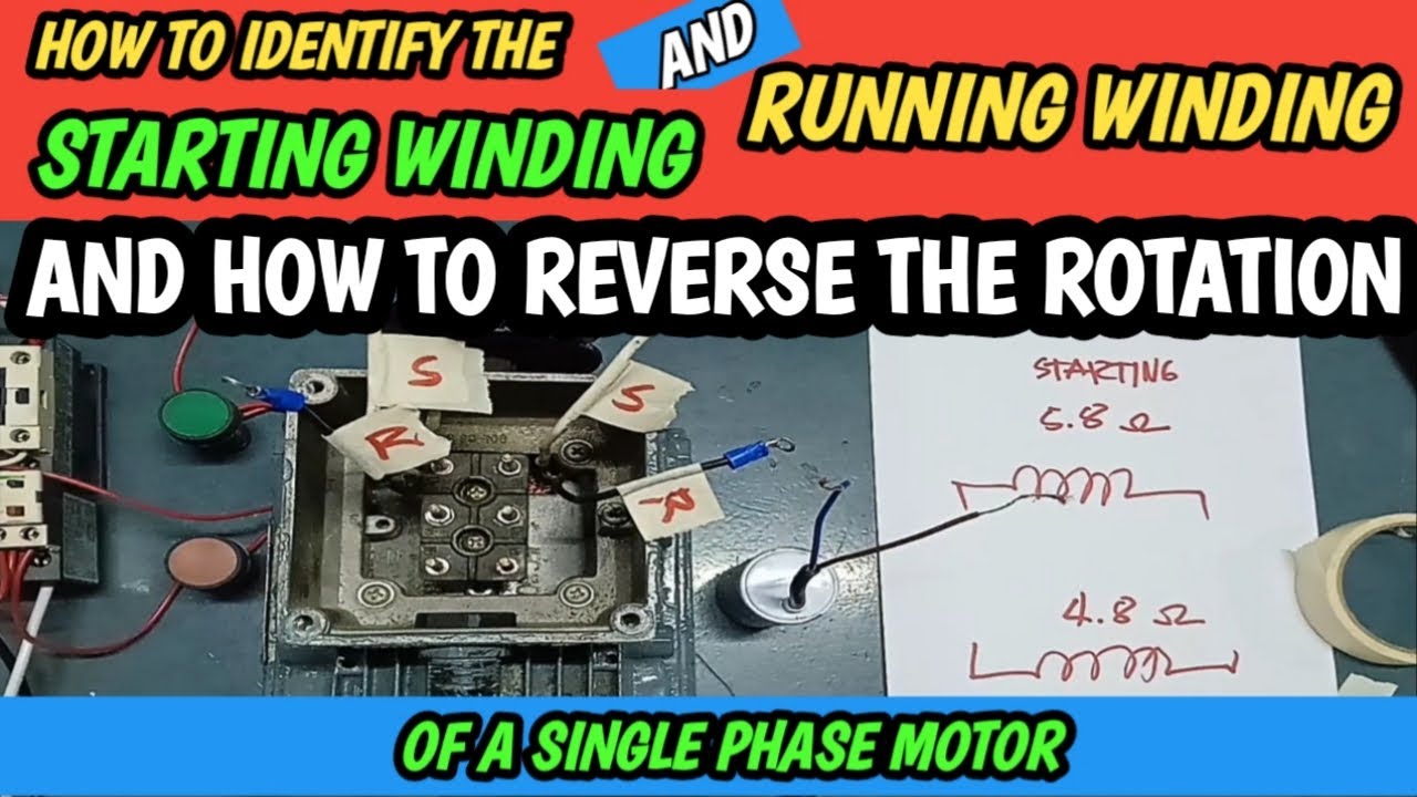 PAANO MALAMAN ANG STARTING @ RUNNING WINDING NG SINGLE PHASE MOTOR AT PAANO BALIKTARIN ANG IKOT NITO