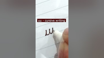 How to write small letter uu | Cursive writing a to z #cursivewriting #handwriting  #shorts #cursive