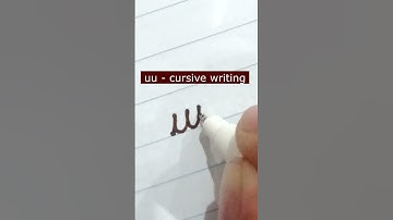 How to write small letter uu | Cursive writing a to z #cursivewriting #handwriting  #shorts #cursive
