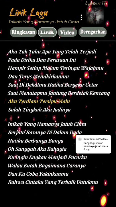 lirik lagu inikah yang namanya jatuh cinta #lyrics #fypシ #liriklagu #inikayangnamanyajatuhcinta #fyp