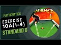 STD 6 Mathematics I – Exercise 10A (Questions 1 to 4) | Full Solution