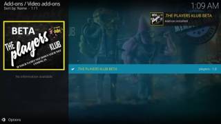 Best Live TV Addon For Kodi The Players Klub Beta  How to install