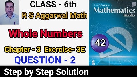 RS Aggarwal Class 6 Chapter 3 Exercise 3E | Part 2 | Whole Numbers | OP Saini Sir |