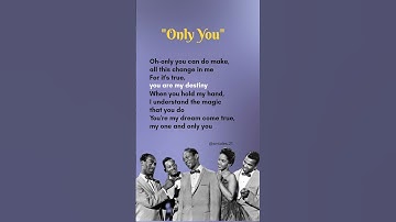 Thumbnail of Only You (And You Alone) lyrics - The  Platters #lyrics #onlyyou #theplatters