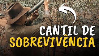 Construindo um CANTIL usando recursos NATURAIS - Triângulo da Sobrevivência - Canivete F1