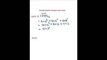 hexadecimal to decimal conversion