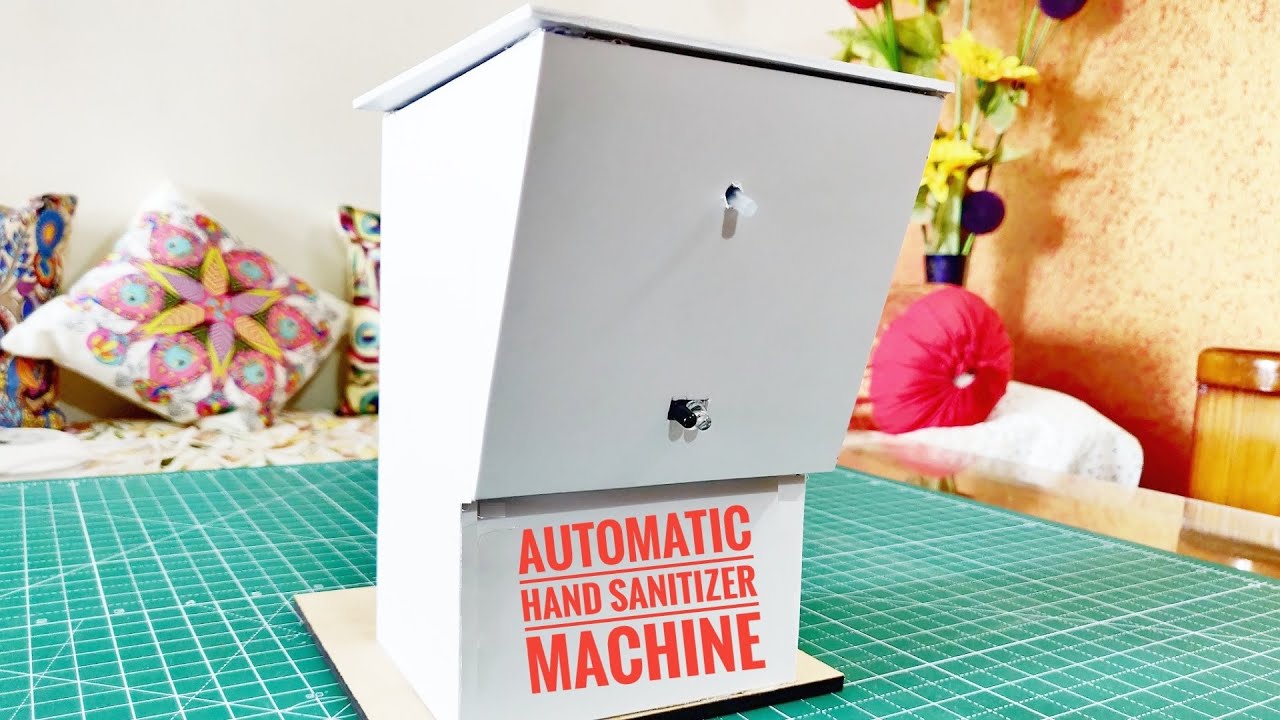 Make Automatic Hand Sanitizer Machine at Home "#IM CleanTech" - YouTube