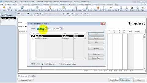 QuickBooks Training - Print Timesheets - QuickBooks Time - Learn QuickBooks Job Costing