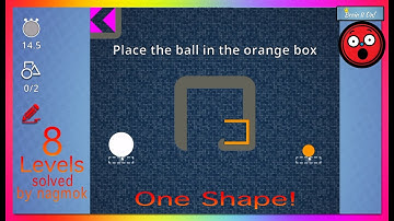 Brain It On! Community "CRAZY EIGHT!" 8 Player-Submitted Levels solved by nagmok