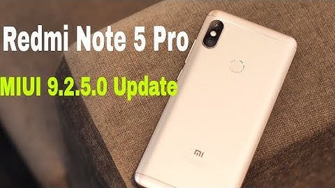 Redmi Note 5 Pro MIUI 9.2.5.0 OTA Update