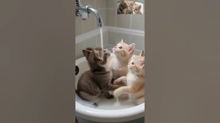 Video 11265371: cat bathing animation