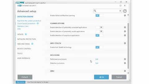 Eset NOD32 how to add a file to the exception list