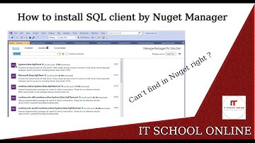 How to install SQL client using NuGet Manager VS 2019