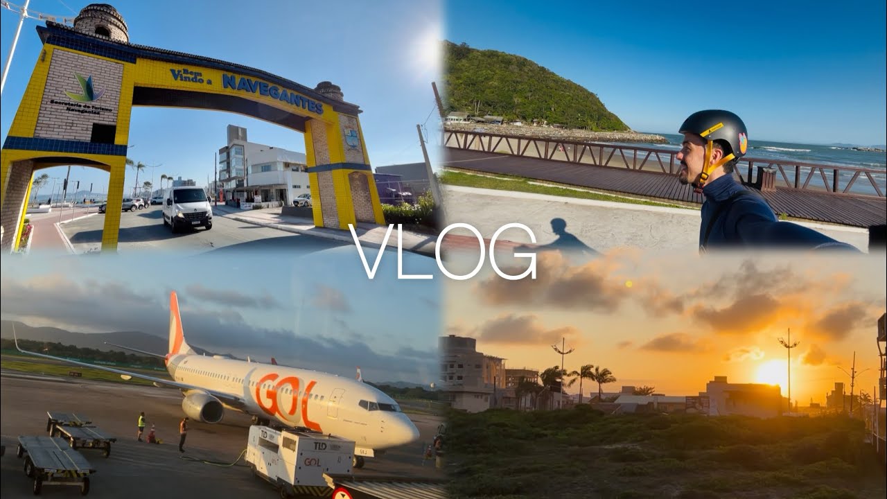 Patinando em Navegantes – SC | Praia, aeroporto e pôr do sol