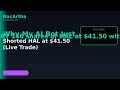 मेरा AI Bot ने HAL को $41.50 पर Short किया (Live Trade)