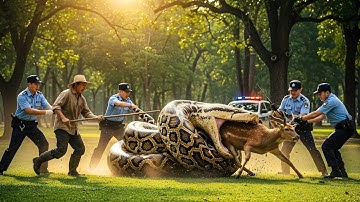 Dappere redding: boer versus reuzenpython | Hertenkreet leidt tot ongelooflijke redding!