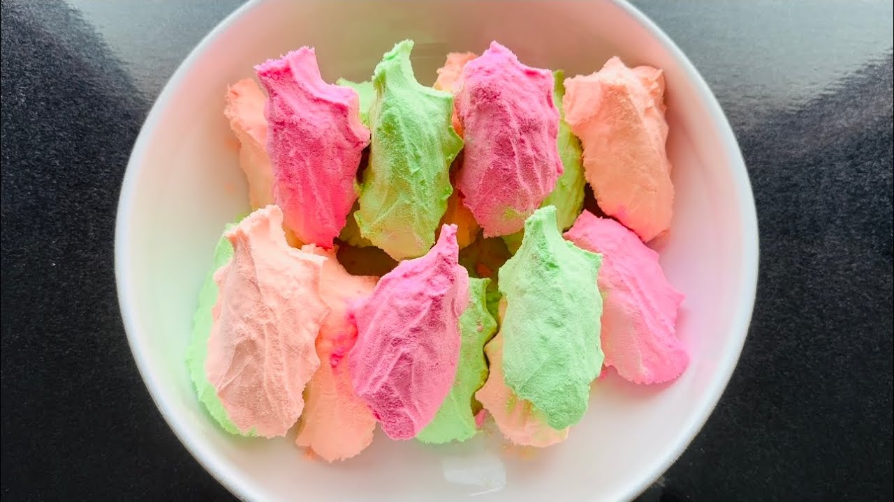 ASMR baking soda colourful dumplings YouTube