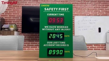 How to assemble digital safety scoreboard with the day counter?