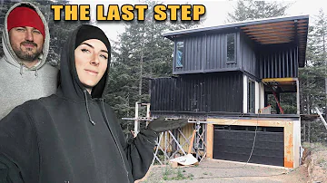 THEY FINALLY DID IT! Couple Builds Modern Off Grid Container House BY THEMSELVES #diyproject #weld