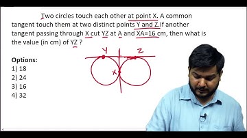 Q29. Two circles touch each other at point X. A common tangent ........? (#SSCCGL Maths Questions)