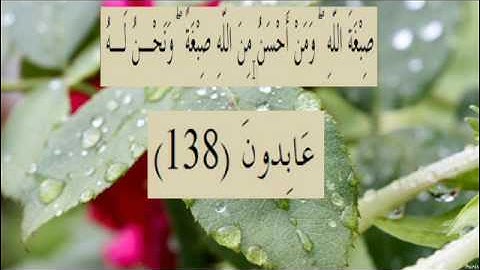 القران الكريم سورة البقرة الاية 138