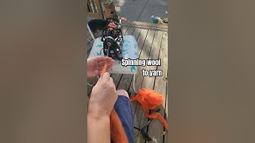 Spinning wool to yarn on an electric spinner. #handspinner #yarn #spinningyarn #yarns #yarnmaking