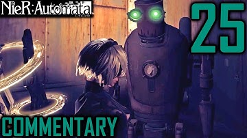 Nier Automata Walkthrough Part 25 - Escaping The Factory Of Crazed Cult Machines