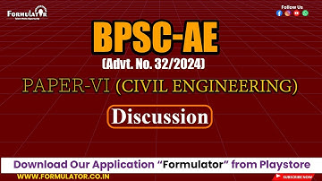 BPSC-AE (32/2024) Day-2 Paper-VI (Civil Engineering) Discussion #bpsc #bpscupdates #bpscae