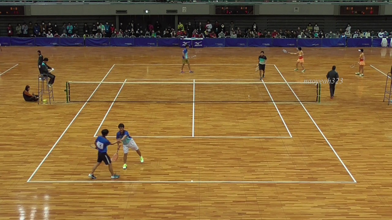 2017年 全日本インドア 男子予選リーグ 船水・星野 対 上岡・広岡