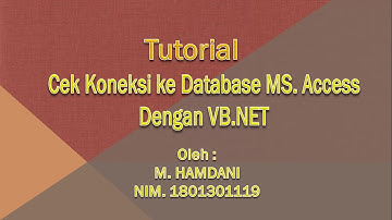 Koneksi VB Net dengan Database MS  Access