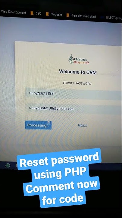 LEARN HOW TO CREATE RESET PASSWORD IN PHP #shorts #shortsvideo #short # ...