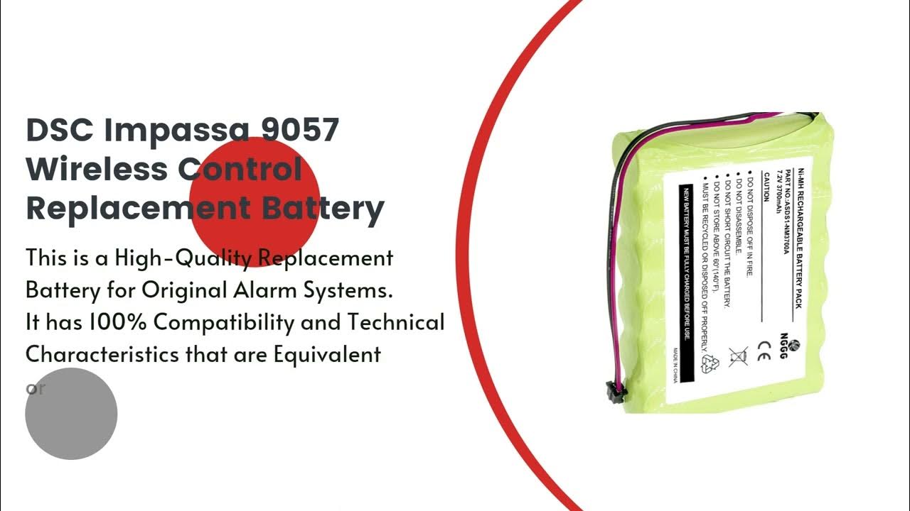 Replacement Battery for DSC Impassa 9057 Wireless Control YouTube