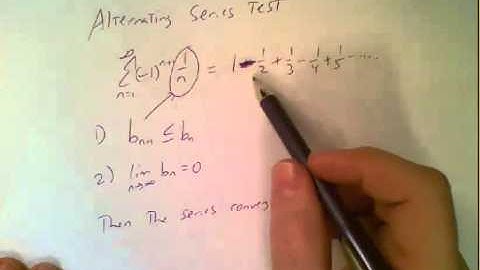 Alternating Series Test Intro and Example