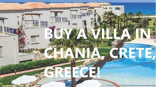 BUY VILLA IN CHANIA, CRETE, GREECE, ON THE BEACH-FRONT! GREECE RESIDENCE PERMIT ASSISTANCE!