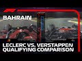 Leclerc Vs Verstappen | Side-By-Side Qualifying Comparison | 2022 Bahrain Grand Prix