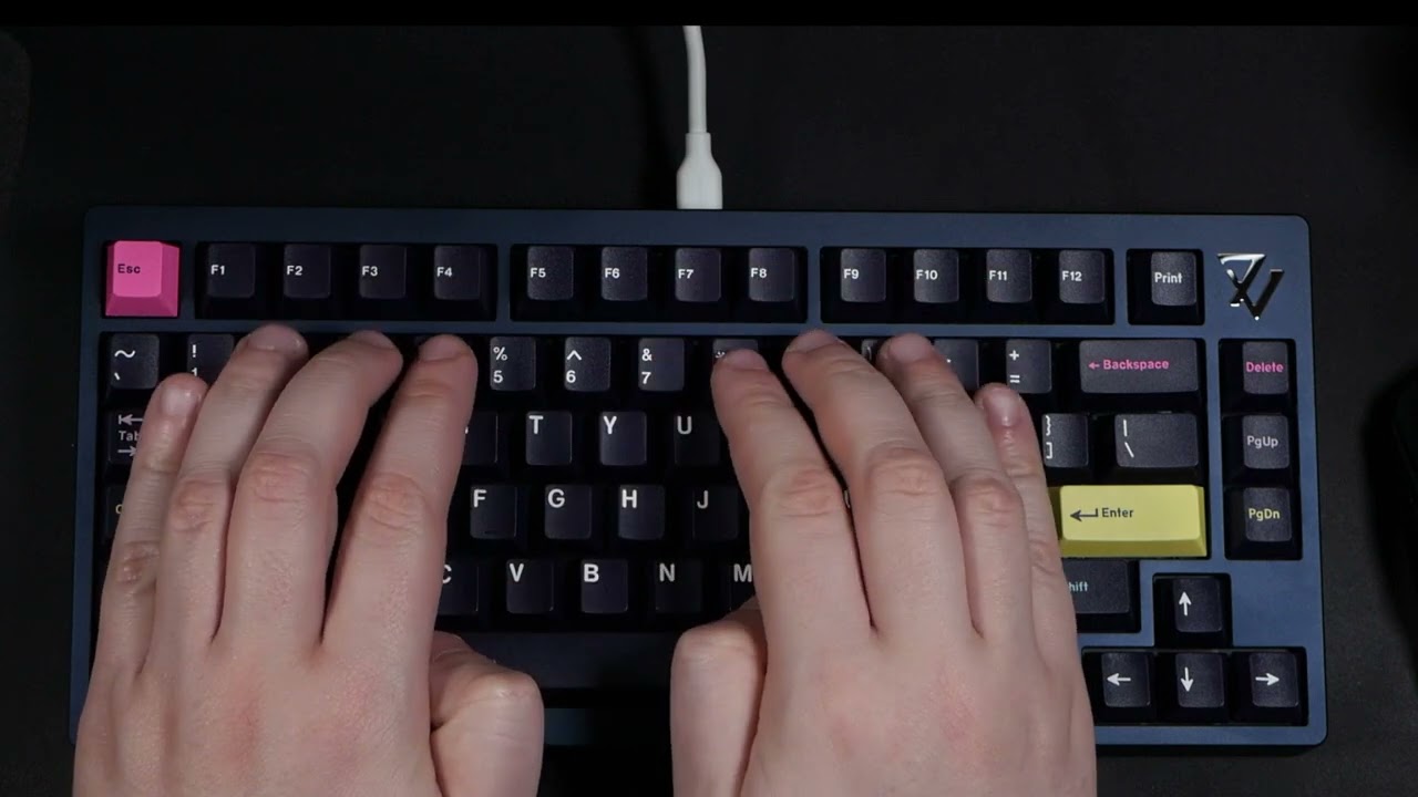 Typing test - 7V custom mechanical keyboard with lubed Holy panda switches & GMK Future Funk keycaps