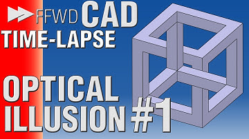 AMAZING 3D OPTICAL ILLUSION #1 - TIMELAPSE - CATIA V5 - Part Design - 3D modeling  ▶▶FFwdCAD