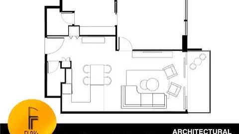 PROCREATE Rendered Furniture Layout for Architects & Designers