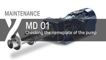 Maintenance: MD - 01 - Checking the nameplate pump