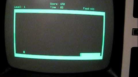 TRS-80 Model 4 original game Snake Snack influenced by Snake Bite on Apple II