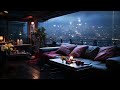   mindmelt bass wave melody with rain  relaxing ethereal ambience  balcony above the city  live