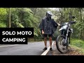 Solo motorbike camping in the forest