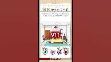 Brain Test level 154 ( Neighbors are having a crazy party....)