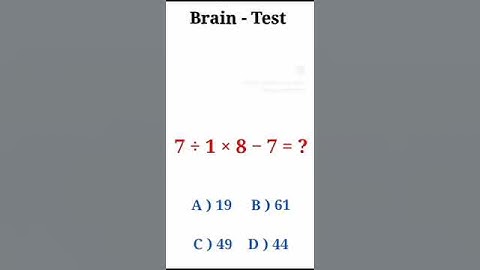 IQ test 🤔 Only For Genius 🔥 Maths brins test #puzzle #viral #respect #quiz #mathgame #ytshorts