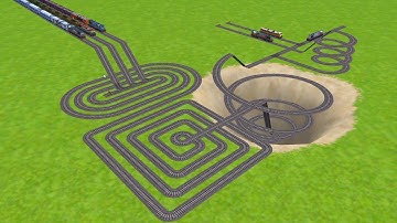 ALL TRAINS PASSING BY ZIG ZAG RAILROAD TRACKS RISKY RAILROAD TRACKS/ train wold4 