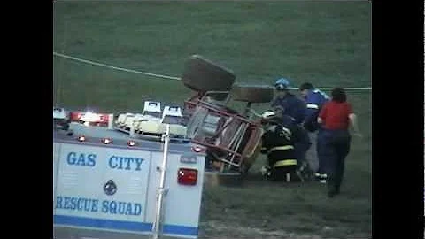 Joe Roush Sprint Car Flip at Gas City 2006 Extende...