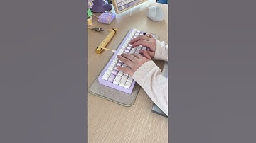 ASMR Typing✨ Qk65V2 in lavender sounds so poppy #mechanicalkeyboard #soundtest