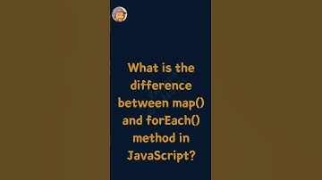 map vs foreach method in JavaScript #javascript #shorts