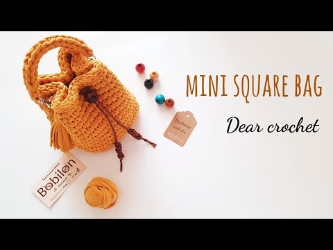 [코바늘 가방]바빌론 한타래로 완성하는 미니 스퀘어백 (Crochet Mini Square Bag):초보자 추천:)